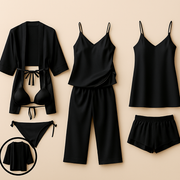 7-Piece Satin Luxury Sleepwear Set